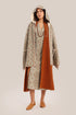 Hooded shawl with pockets and tassels